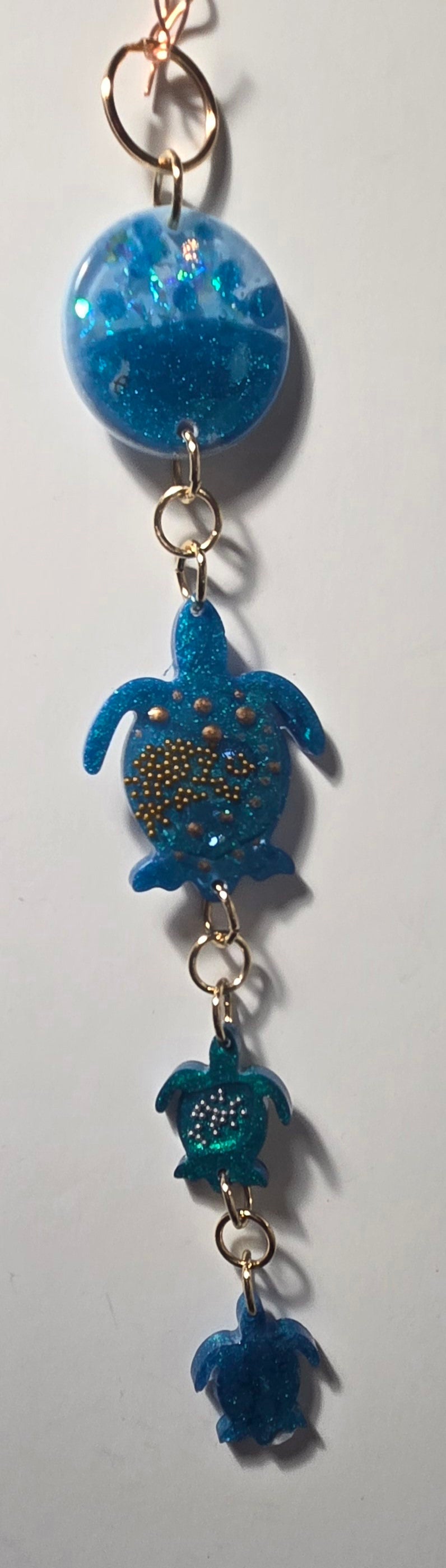 Blue Turtle wind chime Sun catcher