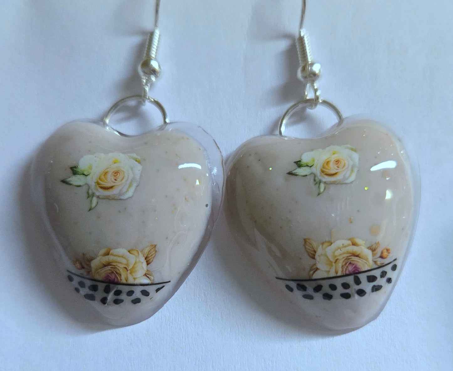 Yellow Rose Handmade earrings