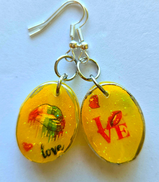 Chatty Girl yellow earrings