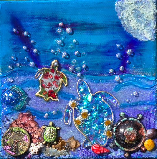 Night Ocean 3D Art