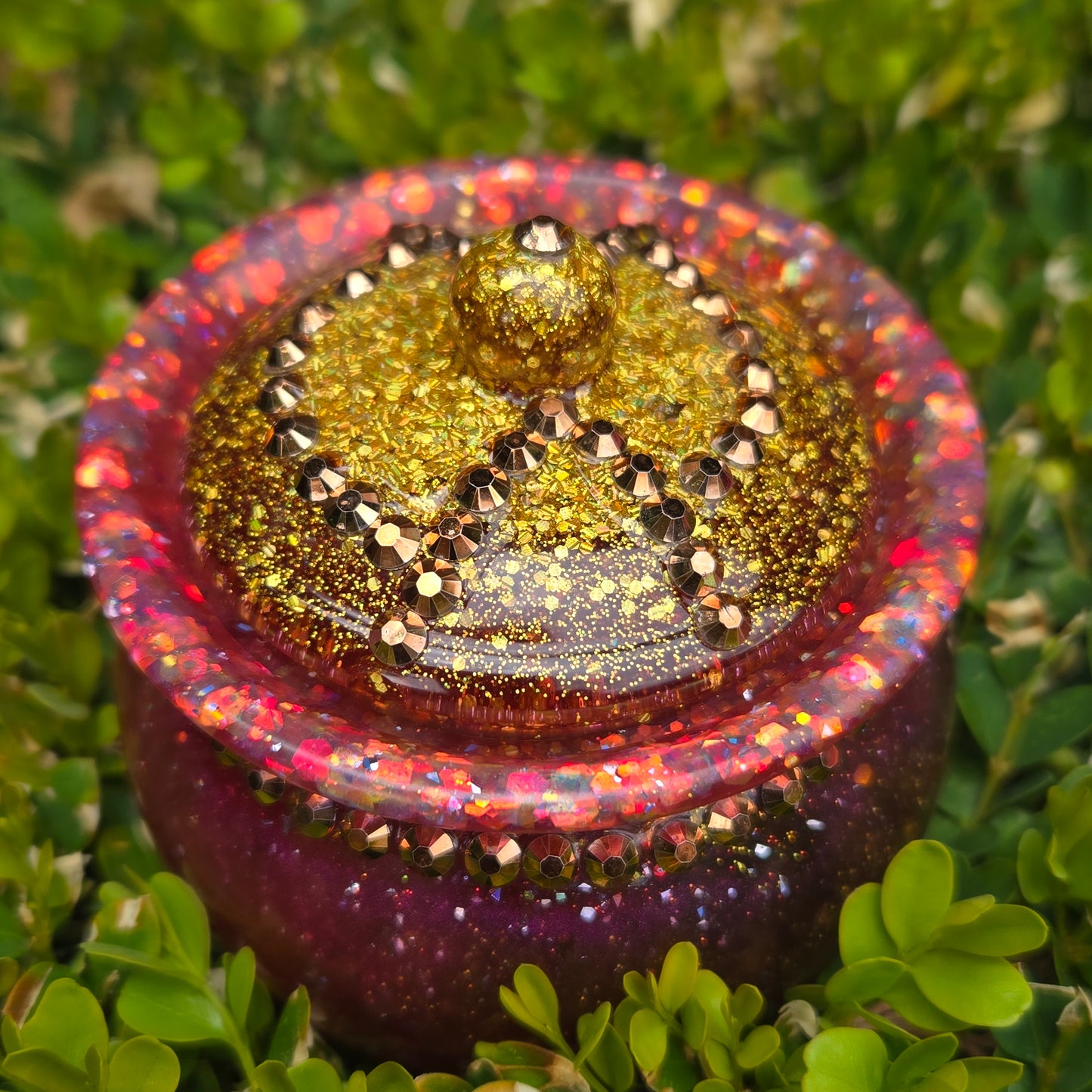 Glamorous Pink Stash Jar