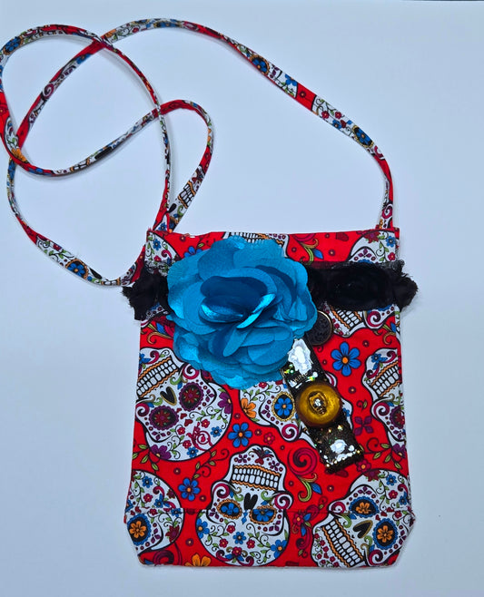 Fancy Skull cell/eyeglass bag