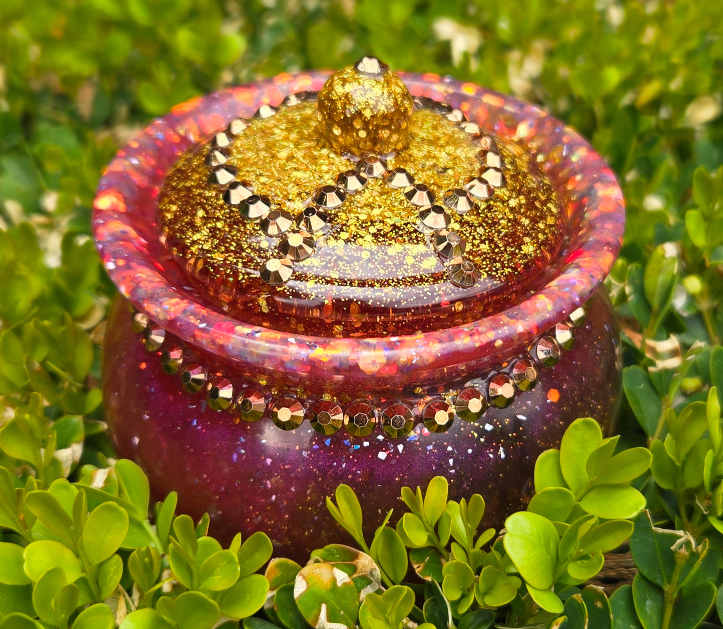 Glamorous Pink Stash Jar