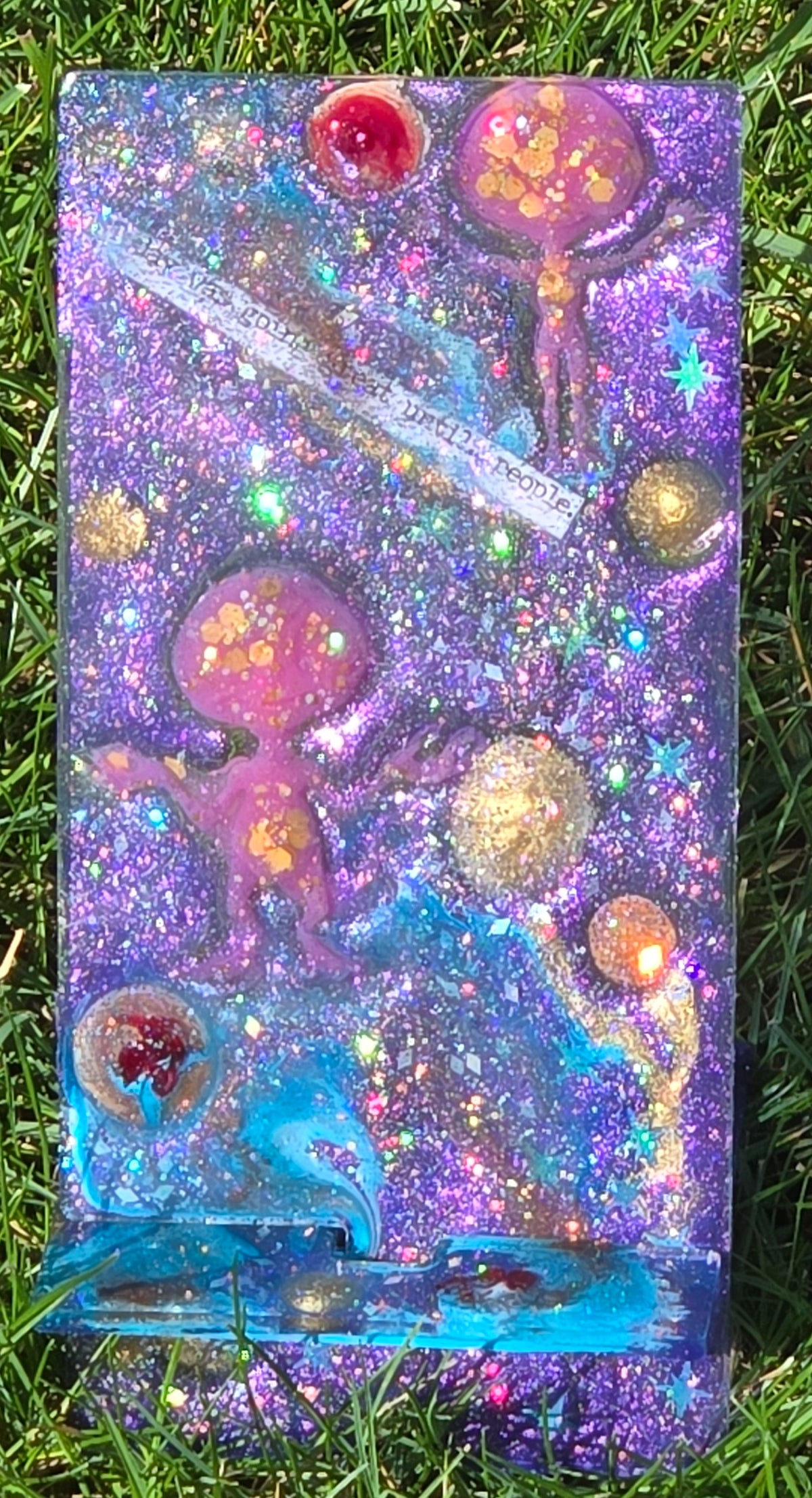 Pink Alien Cell phone Stand