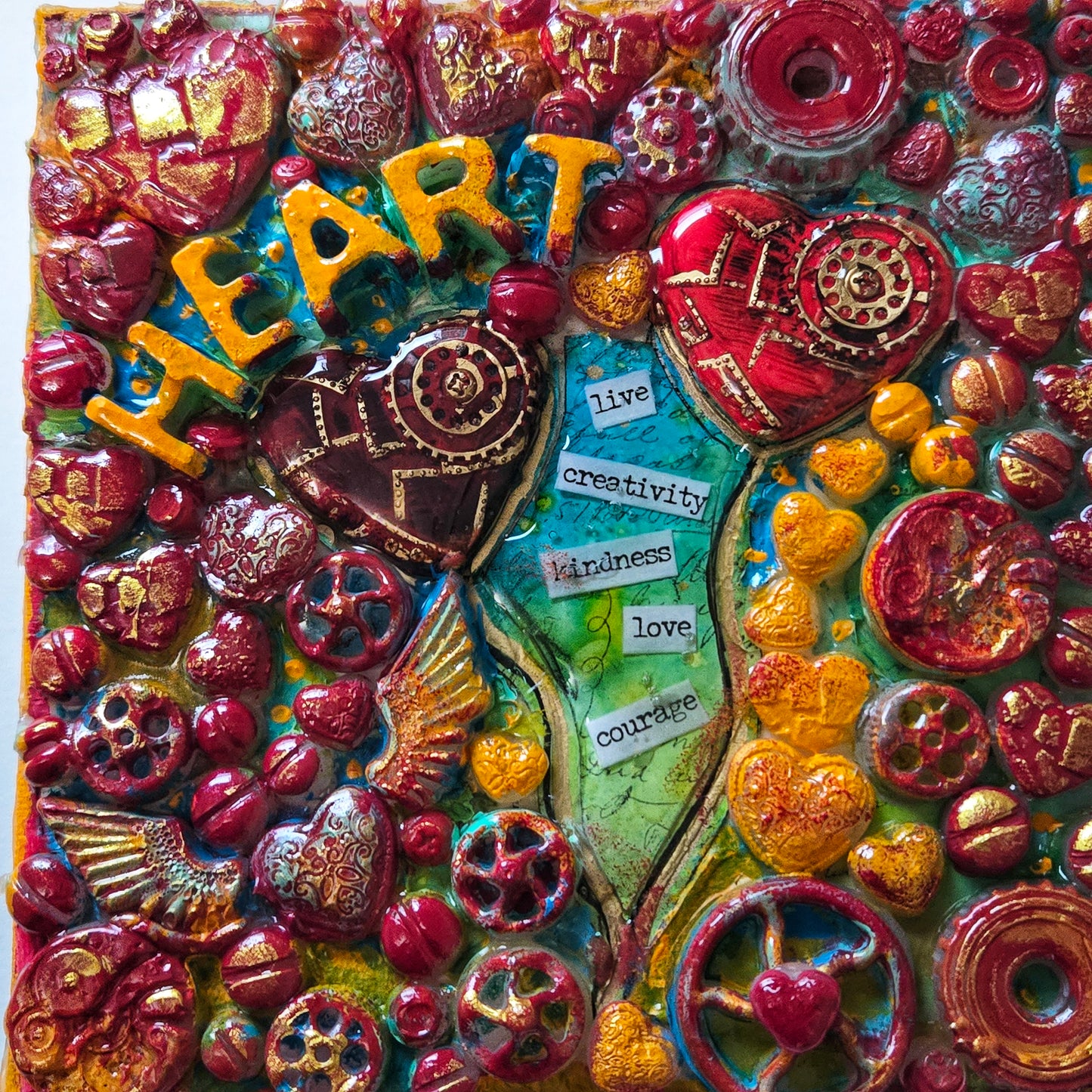 Hearts of Fire 3D Canvas Art