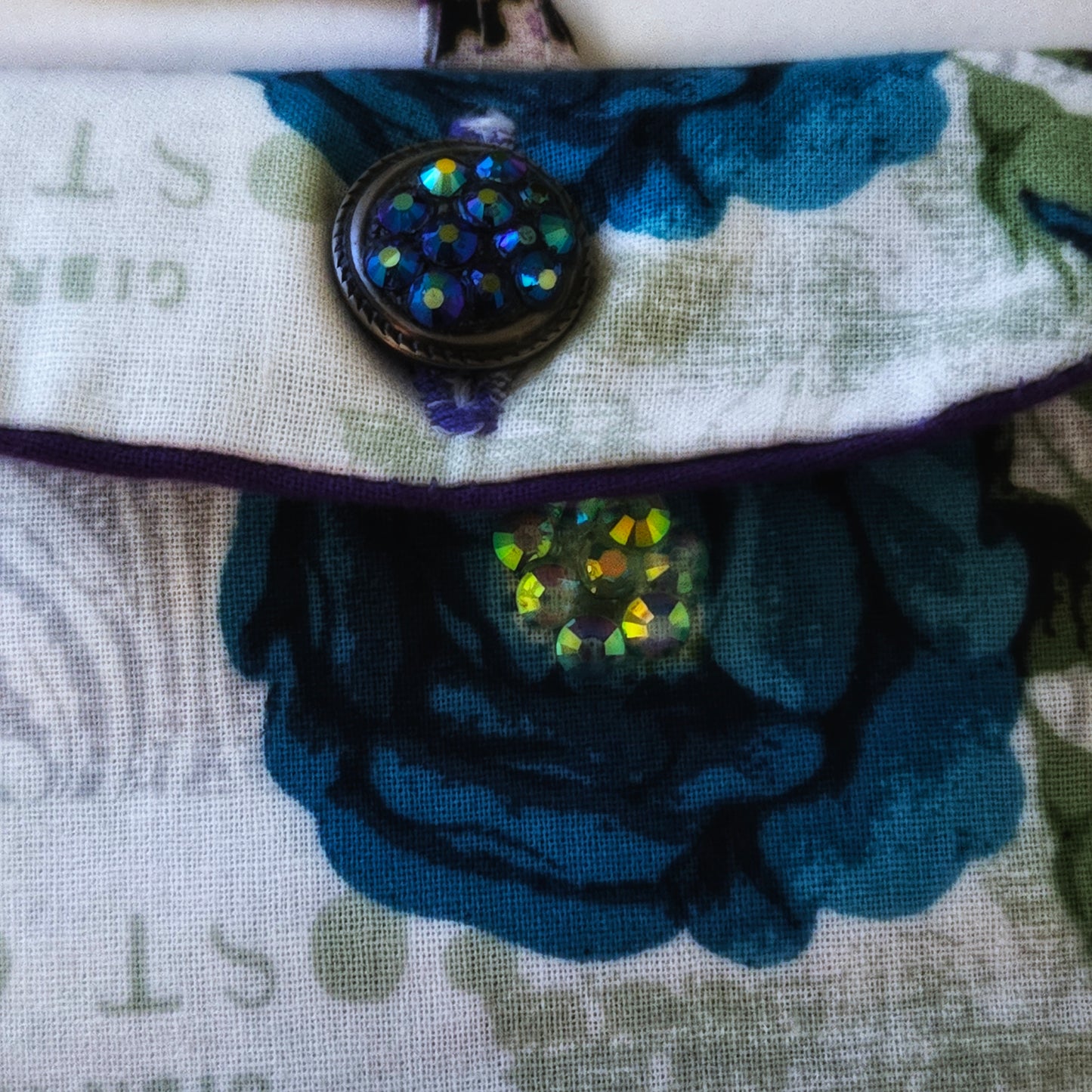 Blue Rose Cellphone/ Eyeglass wristlet